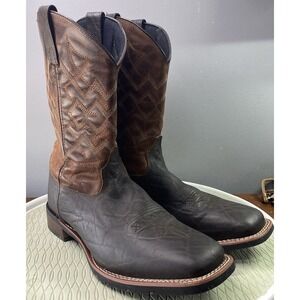 Laredo Dillon Men's Leather Western Cowboy Riding Boots Brown Size 12D EUC